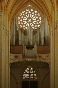 Rosone ovest e organo da French School